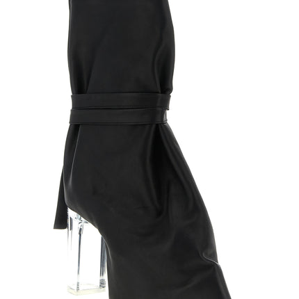 Rick Owens Black Cowhide Ankle Boots