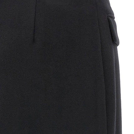 Ferragamo Black Virgin Wool Long Skirt