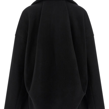 Rick Owens Black Virgin Wool Coat