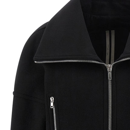 Rick Owens Black Virgin Wool Coat