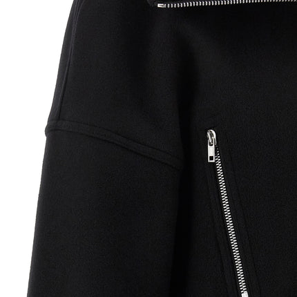 Rick Owens Black Virgin Wool Coat