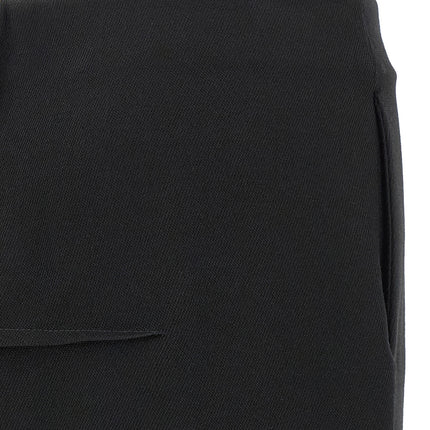 Rick Owens Black Virgin Wool Mini Skirt