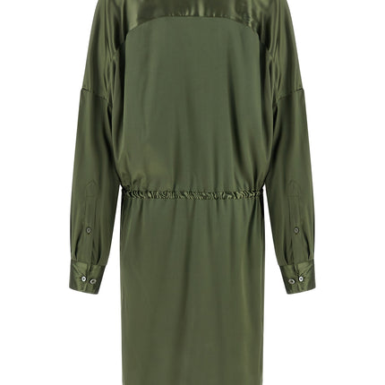 Dries Van Noten Bicolor Silk Midi Dress