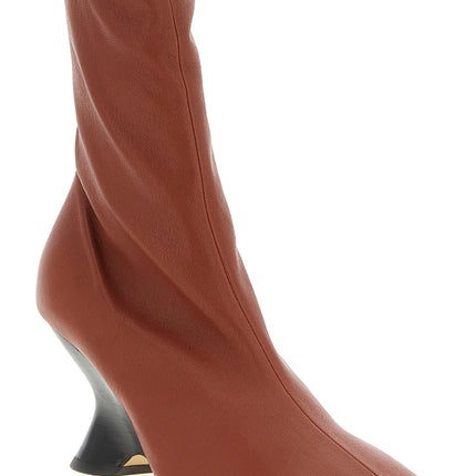 Dries Van Noten Brown Calfskin Ankle Boots