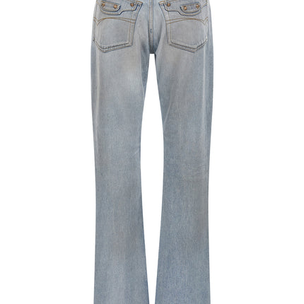 Balenciaga Blue Cotton Straight-Leg Jeans
