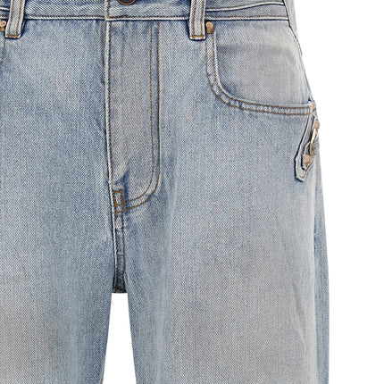 Balenciaga Blue Cotton Straight-Leg Jeans