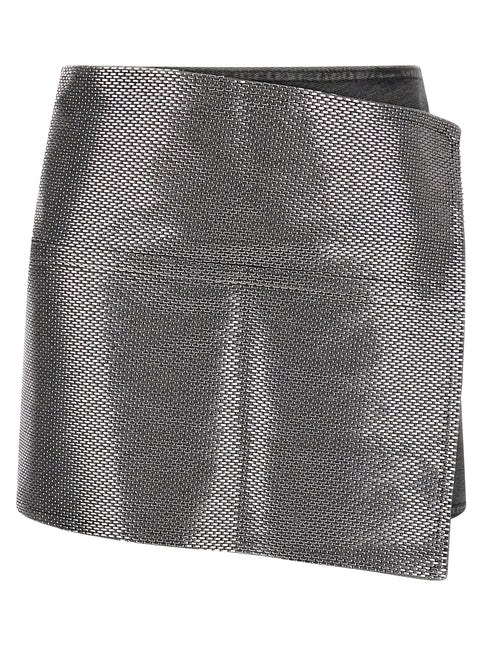 Haikure Gray Cotton Long Skirt