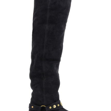 Isabel Marant Black Calfskin Over The Knee