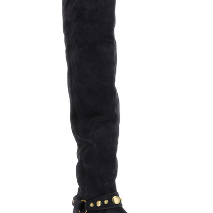Isabel Marant Black Calfskin Over The Knee