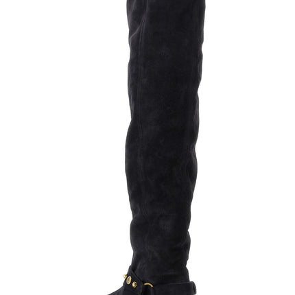 Isabel Marant Black Calfskin Over The Knee