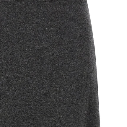 Balenciaga Gray Wool Mini Skirt
