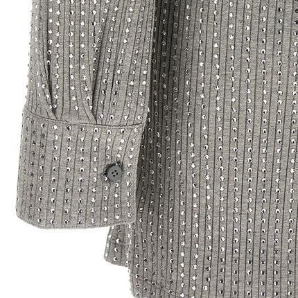 The Attico Gray Cotton Short Dress
