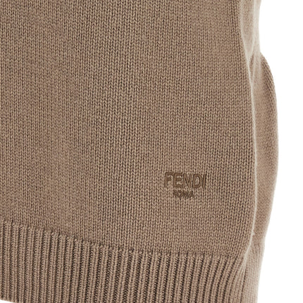 Fendi Beige Cashmere Sleeveless Jacket