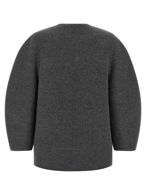Fendi Gray Virgin Wool Coat