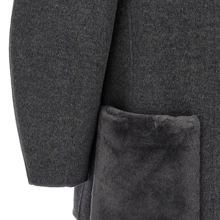 Fendi Gray Virgin Wool Coat