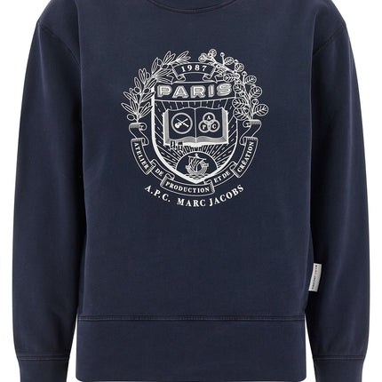 A.P.C. Blue Cotton Sweatshirt
