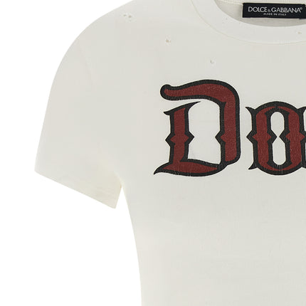 Dolce & Gabbana White Cotton T-Shirt