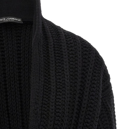 Dolce & Gabbana Black Virgin Wool Cardigan
