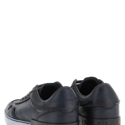Dolce & Gabbana Black Lamb Leather Low Top Sneakers