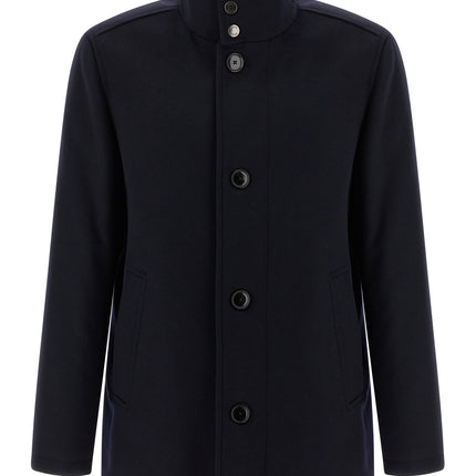 Hugo Boss Blue Wool Coat