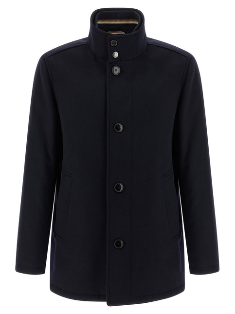 Hugo Boss Blue Wool Coat