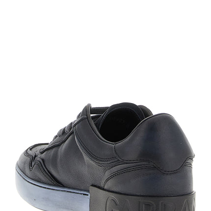 Dolce & Gabbana Black Lamb Leather Low Top Sneakers