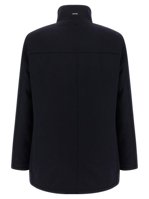 Hugo Boss Blue Wool Coat
