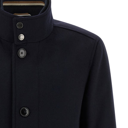 Hugo Boss Blue Wool Coat