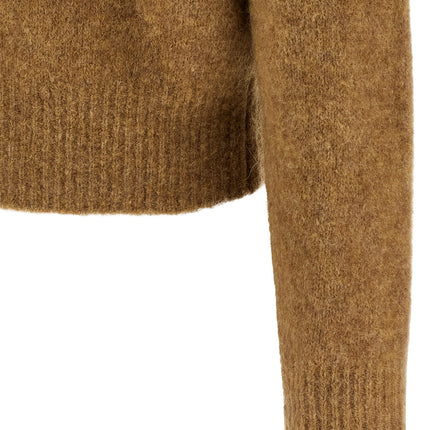 Ami Paris Beige Alpaca Leather Polo Shirt