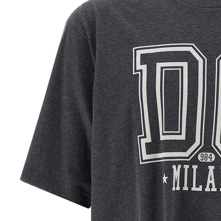 Dolce & Gabbana Gray Cotton T-Shirt