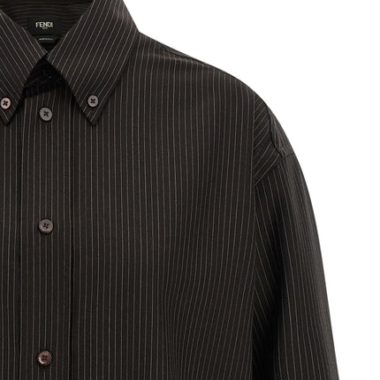 Fendi Brown Virgin Wool Blouse