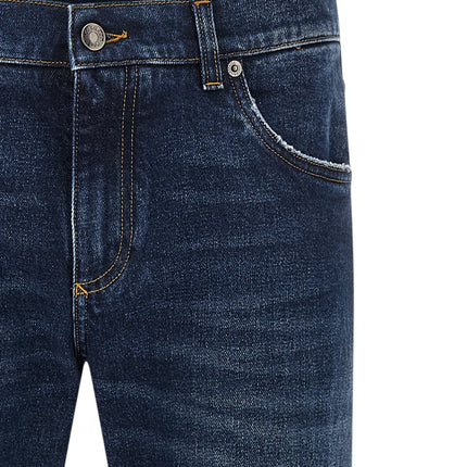 Dolce & Gabbana Blue Cotton Straight-Leg Jeans