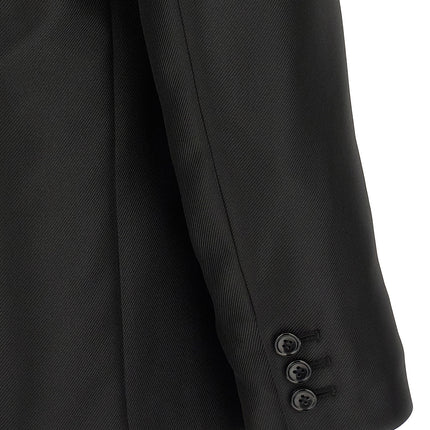 Comme Des Garçons Black Polyester Blazer