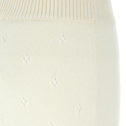 Chloé White Wool Long Skirt