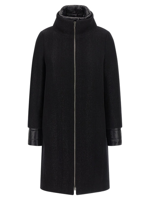 Herno Black Wool Coat