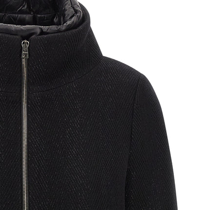 Herno Black Wool Coat
