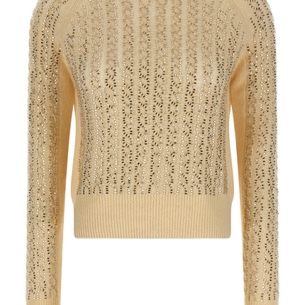 Ermanno Scervino Beige Virgin Wool Cardigan