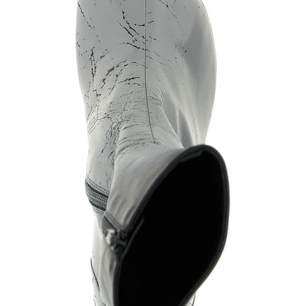 MM6 Maison Margiela Gray Lambskin Ankle Boots
