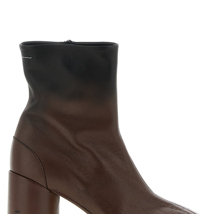 MM6 Maison Margiela Brown Lambskin Ankle Boots