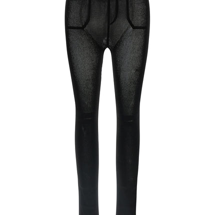 Issey Miyake Black Nylon Leggings