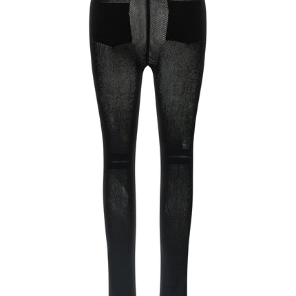 Issey Miyake Black Nylon Leggings