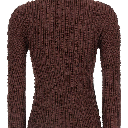 Issey Miyake Brown Polyester Cardigan