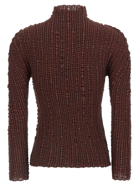 Issey Miyake Brown Polyester Cardigan