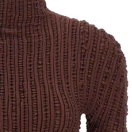 Issey Miyake Brown Polyester Cardigan