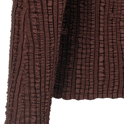 Issey Miyake Brown Polyester Cardigan