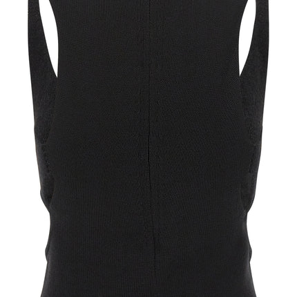 Rick Owens Black Wool Tank Tops
