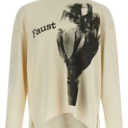 Undercover White Wool Cardigan
