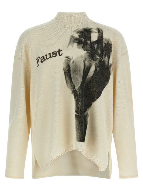 Undercover White Wool Cardigan