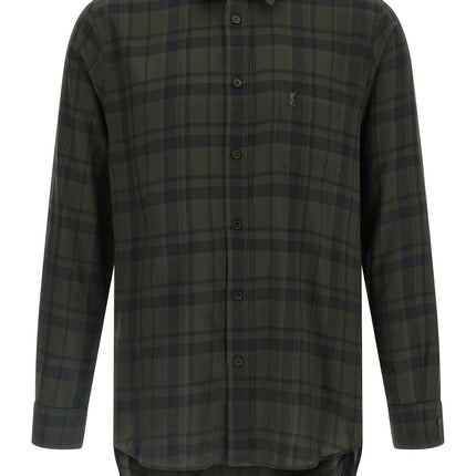 Saint Laurent Bicolor Cotton Blouse
