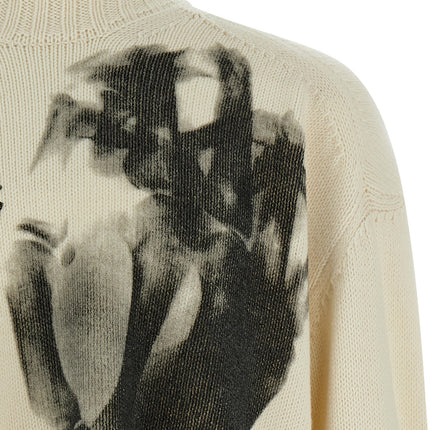 Undercover White Wool Cardigan